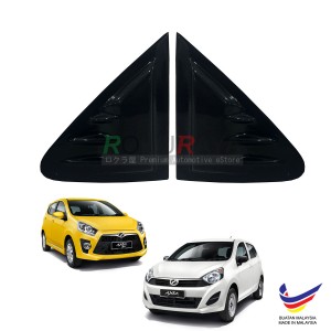 Perodua Axia 2014 Aerodynamic Front Triangle Side Window Mirror Cover (J's JS Racing Design)